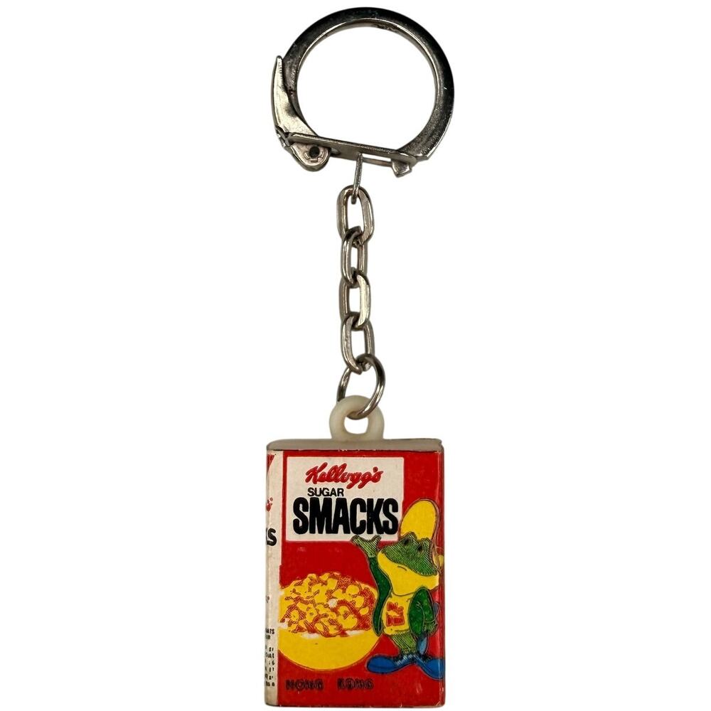 Vintage Kellogg's Sugar Smacks Dig Em Frog Cereal Box Keychain Hong Kong Rare